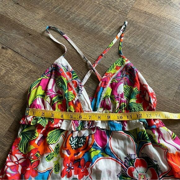 Anthropologie Dress NEW Vibrant Floral Boho Festival Stretch XS Vacation - Picture 9 of 11